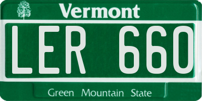 VT license plate LER660