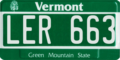 VT license plate LER663