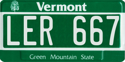 VT license plate LER667