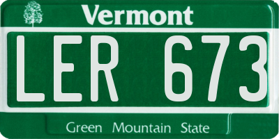 VT license plate LER673