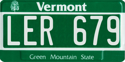 VT license plate LER679