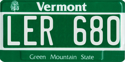 VT license plate LER680