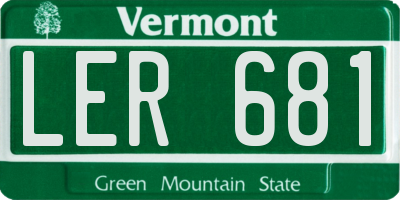 VT license plate LER681