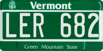 VT license plate LER682
