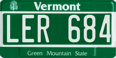 VT license plate LER684