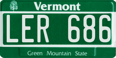 VT license plate LER686