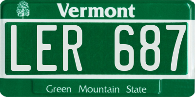 VT license plate LER687
