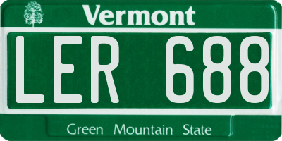 VT license plate LER688
