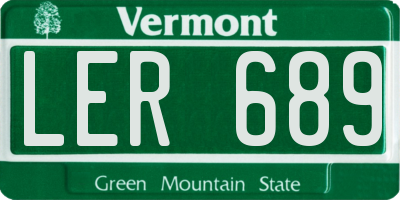 VT license plate LER689