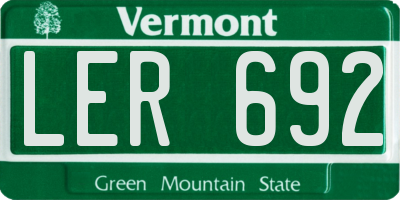 VT license plate LER692