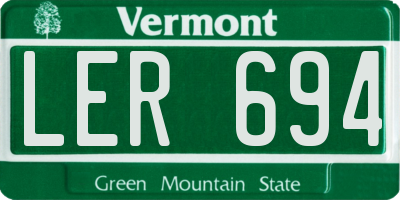 VT license plate LER694