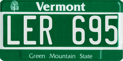 VT license plate LER695