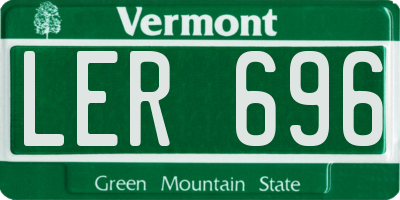 VT license plate LER696