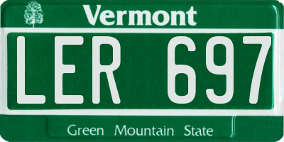 VT license plate LER697