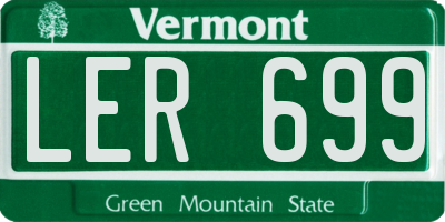 VT license plate LER699