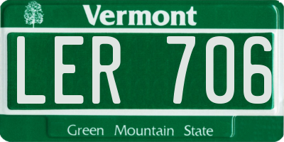 VT license plate LER706