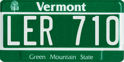 VT license plate LER710