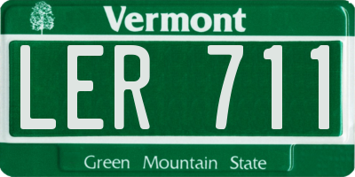 VT license plate LER711