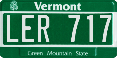 VT license plate LER717
