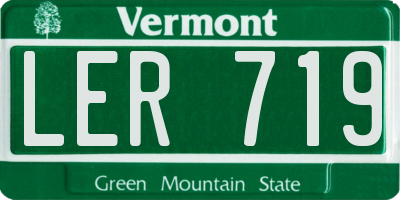 VT license plate LER719