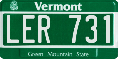 VT license plate LER731