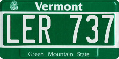 VT license plate LER737