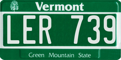 VT license plate LER739