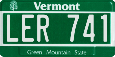 VT license plate LER741