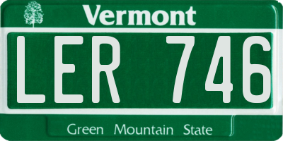 VT license plate LER746