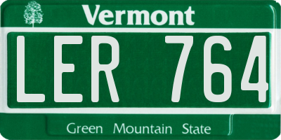 VT license plate LER764