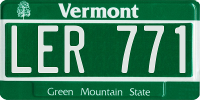 VT license plate LER771