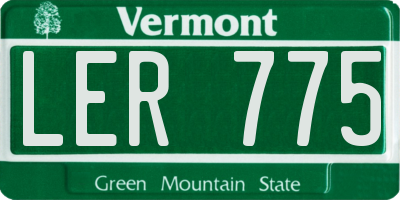 VT license plate LER775