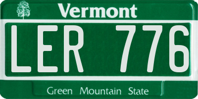 VT license plate LER776