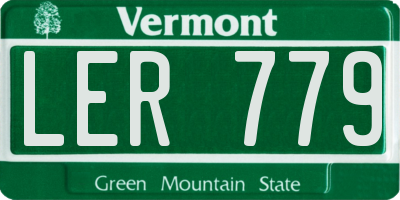 VT license plate LER779
