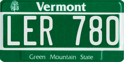 VT license plate LER780
