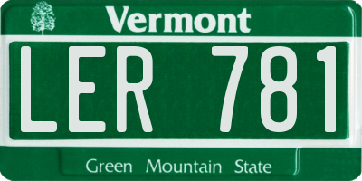 VT license plate LER781