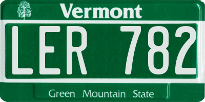 VT license plate LER782