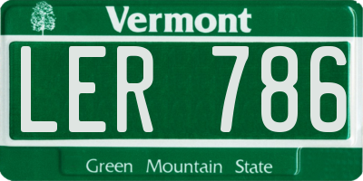 VT license plate LER786
