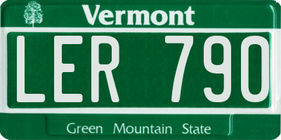 VT license plate LER790