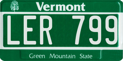 VT license plate LER799