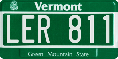VT license plate LER811