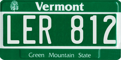 VT license plate LER812