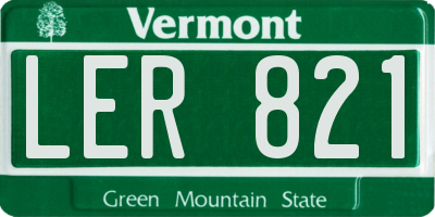 VT license plate LER821