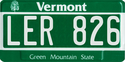 VT license plate LER826