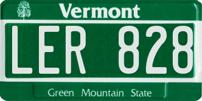 VT license plate LER828