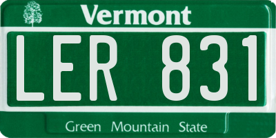 VT license plate LER831