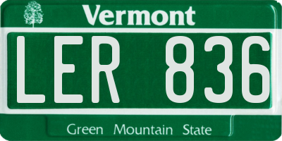 VT license plate LER836