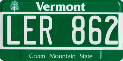 VT license plate LER862