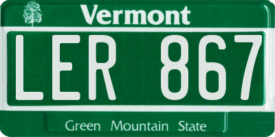 VT license plate LER867
