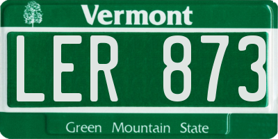 VT license plate LER873